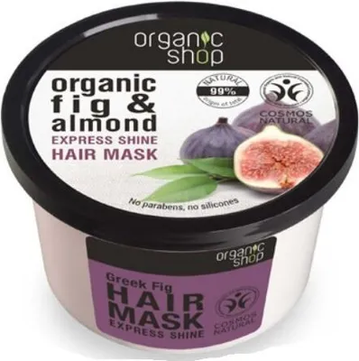 Zdjęcie produktu dla Organic Shop Express Shine Pielgnujca maska Fig & Almond, 250ml