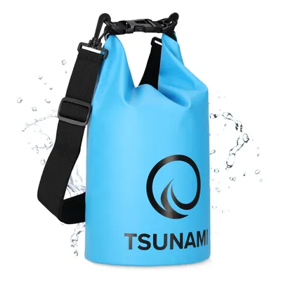 Produktbild von TSUNAMI Dry Bag 5 L, wasserdichter Outdoor-Beutel, Rollverschluss, für Kajak, SUP, blau