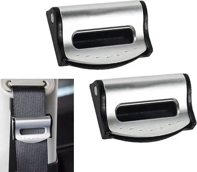 Produktbild von Famanu Autogurtclip Verstellbar mit Antirutschbefestigung - Silber