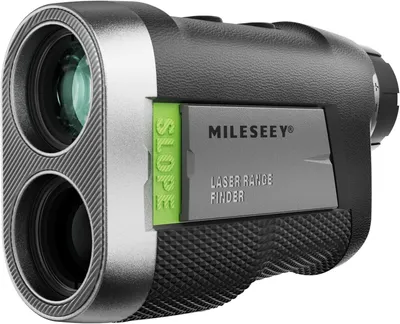 A product shot of a laser range finder.