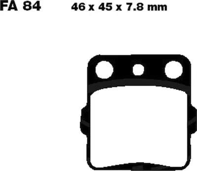 Produktbild von Bremsbeläge Hinterrad für Yamaha YFM 250 R YFM25R Baujahr 2008-2014 Bremsklotz von EBC - Neu