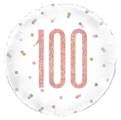 Produktbild von Folienballon roségold Zahl 100