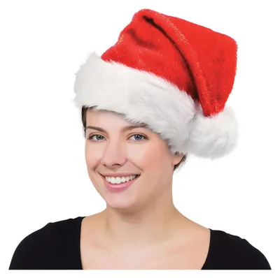Produktbild von Plüsch-Weihnachtsmannmütze - Einheitsgröße