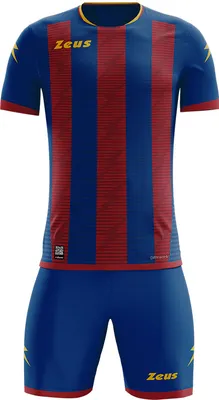 Produktbild von L/XL|Zeus Icon Teamwear Set Trikot mit Shorts royal dunkelrot
