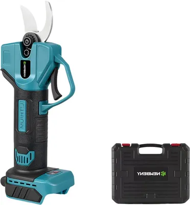 Imagen del producto de Tijeras de podar eléctricas a batería, inalámbricas, con una capacidad de corte de 30 mm, 2 velocidades, modelo B (sin batería), para jardines y árboles frutales
