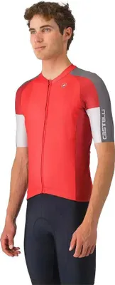 Produktbild von CASTELLI Kurzarm Fahrradtrikot - ENTRATA 6 - Rot/Grau M