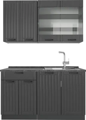 Obrázek produktu pro Jednotková kuchyně Vicco Fame-Line Tmavě šedá 140 cm bez pracovní desky, Model 57253