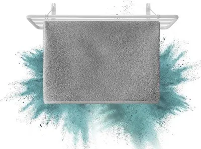 Zdjęcie produktu dla Solidna suszarka ścienna 100 x 50 cm, metalowa, biała, nośność 20 kg, bez PCW
