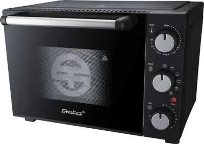 A black Steba mini oven with a silver handle and control knobs.