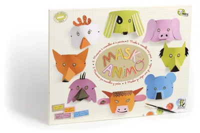 Produktbild von Aladine Bastelset Tiere - Masken basteln 8 Stück für Kinder