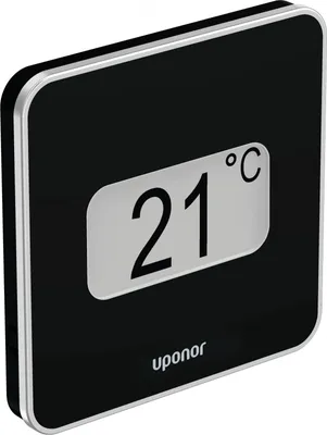 Produktbild von Uponor Smatrix Base Style T-149 schwarz, Raumthermostat mit Feuchtefühler, 1087814