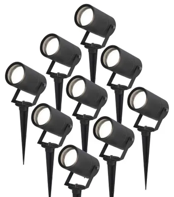 Produktbild von hoftronic LED Gartenstrahler Spikey 4W GU10 345lm 6500K Schwarz IP65
