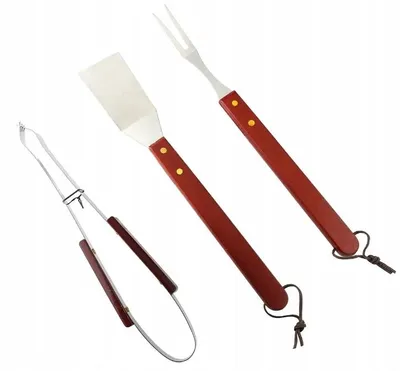 Produktbild von Grillzubehör-Set 3 Teile mit Holzgriff