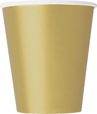 Immagine prodotto di bicchieri di carta oro 270 ml. 8 pz. 3326EU