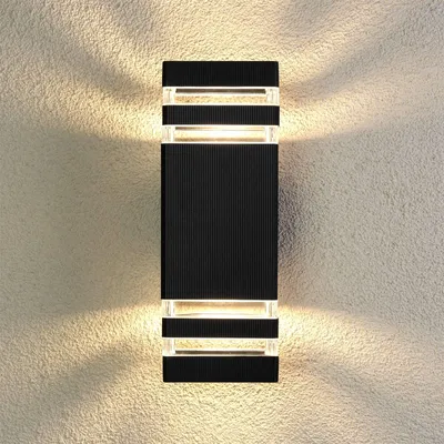 Produktbild von LUMILED Außenwandleuchte Wandlampe aussen Außenleuchte Wand GU10 Fassung Außenbeleuchtung Wandleuchte Gartenleuchte Terrasse Haus Fassade IP44 schwarz