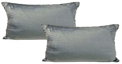 Produktbild von JACK 2er Set Teddy Flausch Kissenhülle Kissenbezug Dekokissen flauschig kuschlig weich, Farbe:Grau, Größe:30 x 50 cm