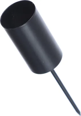 Stabkerzenhalter - Kerzenpick für Adventskranz - ohne Dorn - Metall - H: 9cm - schwarz - 1 Stück