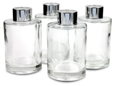4er-Set Glas-Diffuserflaschen 120 ml mit Deckeln