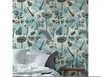 Produktbild von Coloray Fototapete 360x250 cm Vlies-Fototapete - Botanische InsektenBeige.