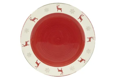 Produktbild von Teller Rentier Ø26,5cm rot 407911