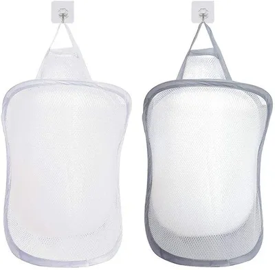 Produktbild von Klappbare Wäschekörbe, raumsparend, praktisch, 2er-Set, Polyester