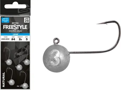 Produktbild von Spro Freestyle Natural Micro Jigs 29 - 5 Jigköpfe, Größe/Gewicht:Gr. 1/0 / 5g
