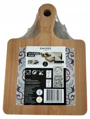Produktbild von Smukee Bambus Servierbretter Set A50165 für Snacks
