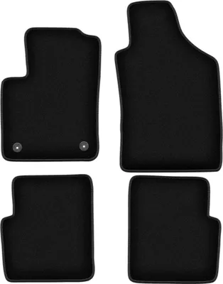 Immagine prodotto di Tappetini in velluto per Fiat 500 FL (2013-2019, hatchback) neri, set 4 pz, con fissaggi
