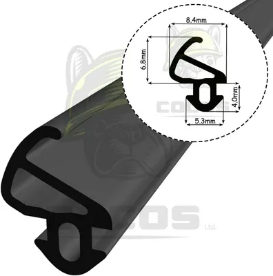 Immagine prodotto di Guarnizione per finestre Guarnizione in gomma Profilo di tenuta WS012 10m nero per finestre e porte
