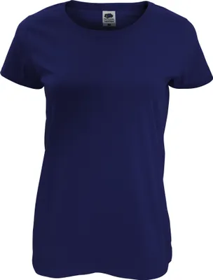 Produktbild von Fruit Of The Loom Damen Lady-Fit T-Shirt, kurzärmlig RW4724 (L) (Marineblau)