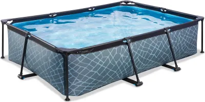 Produktbild von EXIT Stone Pool 300x200x65cm mit Filterpumpe - grau