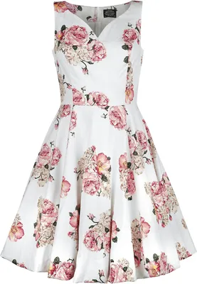 Produktbild von H&R London Mittellanges Kleid Damen Taraneh Swing Dress weiß/rosa XXL
