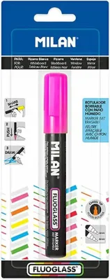 Zdjęcie produktu dla Milan BWM10389, 1 szt., Różowy, Końcówka ścięta, 2 mm, 4 mm, Atrament na bazie wody