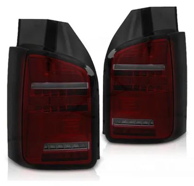 Produktbild von Voll LED Lightbar Rückleuchten passend für VW T6 15-19 Rot/Smoke (Flügeltüren / Halogen)