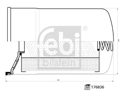 Produktbild von FEBI BILSTEIN Filter Arbeitshydraulik 176836