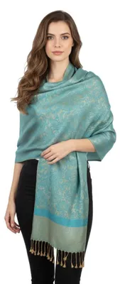 Obrázok produktu pre Dámsky pashmina s vzorom Jacquard, šál, farba: svetlohnedá (camel)