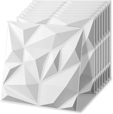Produktbild von 3D Wandpaneele aus PVC Diamant 30 x 30 cm 100 Stück Innendekoration