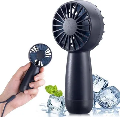Immagine prodotto di Ventilatore portatile piccolo blu USB ricaricabile da 1500 mAh