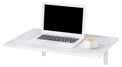 Productafbeelding van HOMCOM Wandklaptable, wandtafel, inklaptafel, keukentafel, bureau, wit