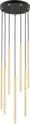 Zdjęcie produktu dla Lampa wisząca SELTER złoto-czarna 7xG9x8W metal wym:130x30x30cm IP20 Emibig