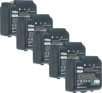 Produktbild von vhbw 5x Akku Ersatz für IMET AS060, AS083 für Industrie-Funkfernsteuerung Fernbedienung (2000 mAh, 3,6 V, NiMH) - Schwarz