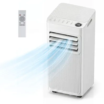 Produktbild von COSTWAY Mobile Klimaanlage 9000BTU bis 42㎡, 3in1 Klimagerät zum Kühlen Ventilator & Luftentfeuchter, Kühlgerät mit Schlafmodus Timer & Fernbedienung