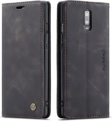 Image de OnePlus 7 Case, RetroPolyuréthaneLeather Case, Card Pockets, Magnetic Closure, Case with Stand Function for OnePlus 7 Black