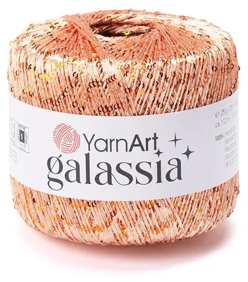Produktbild von YarnArt Galassia 5821 Glanzgarn mit Pailletten, Orange, 25 g