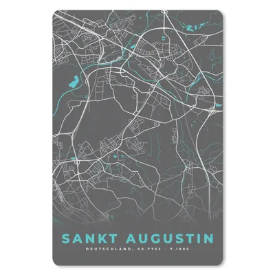 Produktbild von MuchoWow® Mauspad Mousepad Stadtplan - Sankt Augustin - Deutschland - Karte 18x27 cm - Mousepads - Maus Mat - Pad - Mausunterlage