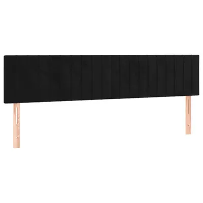 Produktbild von vidaXL Kopfteile Schwarz 180x5x78/88 cm Samt