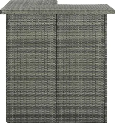 Obrázok produktu pre vidaXL Rohový barový stôl sivý 100x50x105 cm Poly ratan