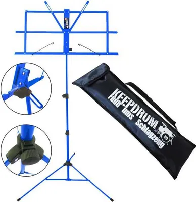 Immagine prodotto di keepdrum MUS2BL leggio blu con borsa