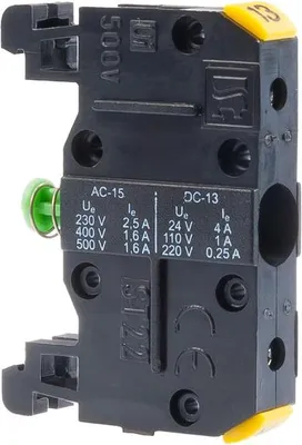 Image de Interrupteur avec contact à fermeture 10, couleur verte, NO, pour bouton-poussoir ST22
