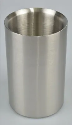 Produktbild von Flaschenkühler Edelstahl doppelwandig – Weinkühler Sektkühler Champagnerkühler D11cm Höhe 18,5 cm isoliert